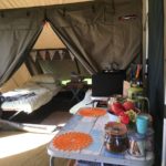 Family Glamping set up